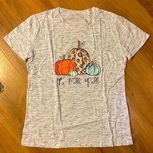 It’s Fall Y’all pumpkins Short Sleeve Shirt